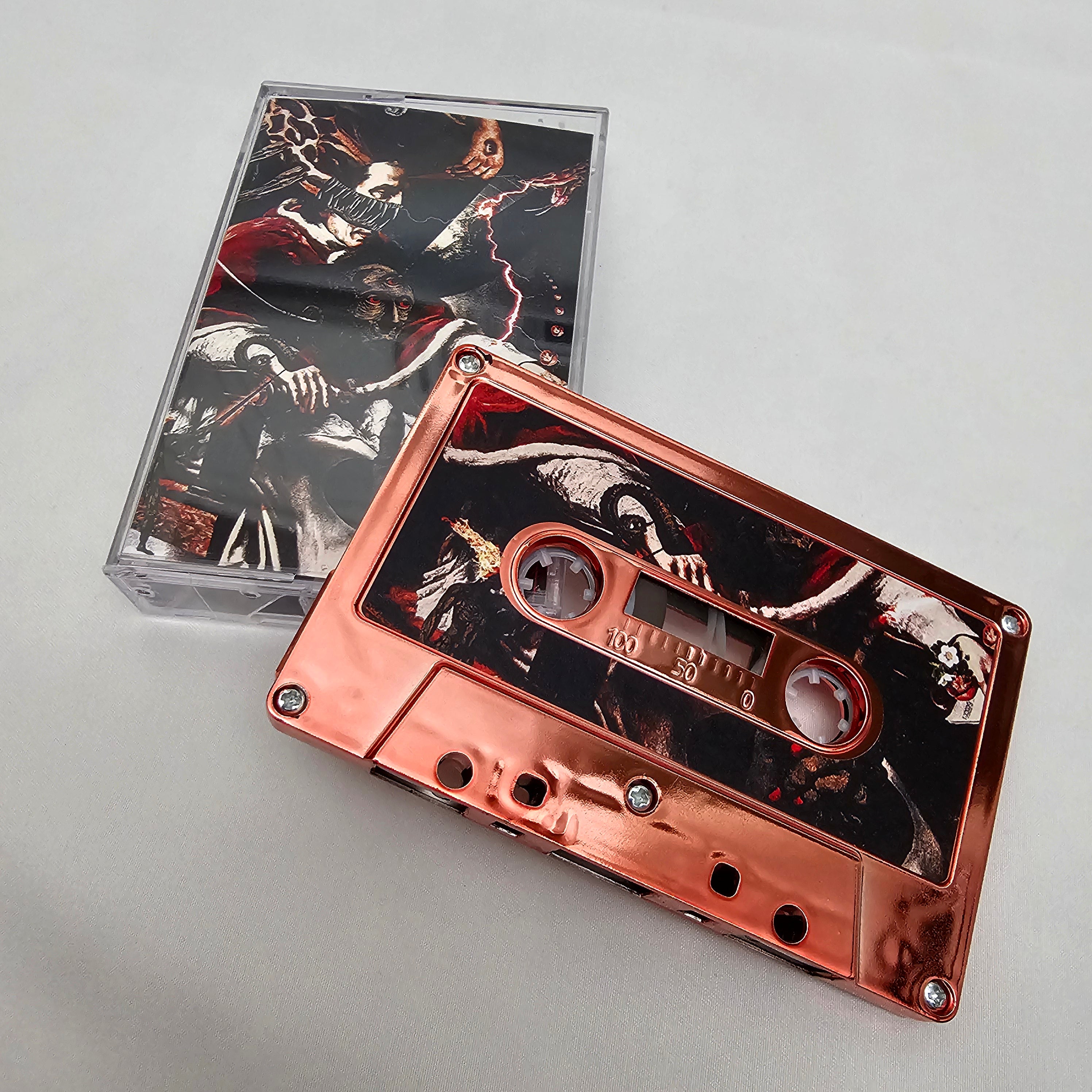 Underneath - 'In the Shadow of a Watchtower' Cassette (Pink Metal Plated)