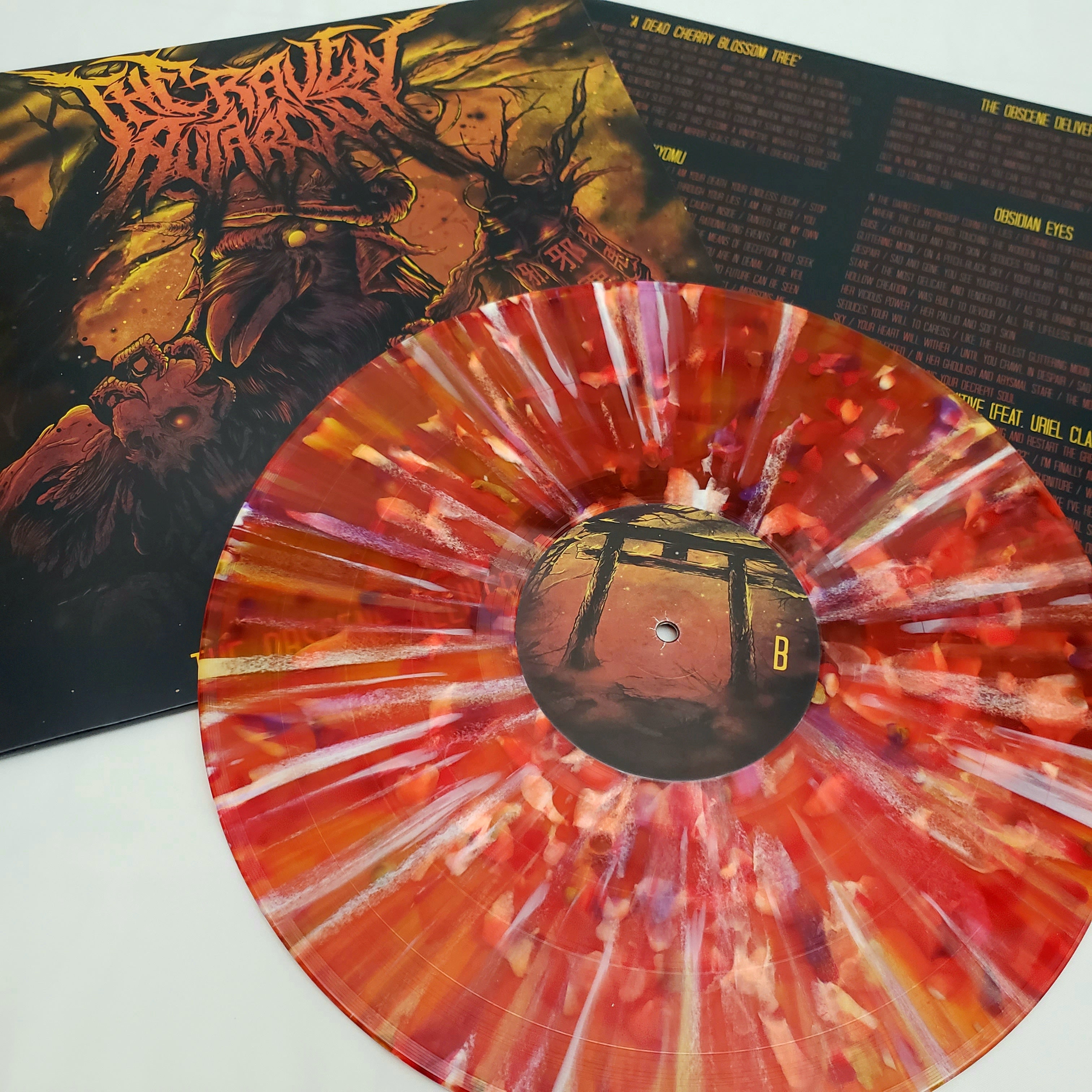 The Raven Autarchy - 'The Obscene Deliverance' Vinyl (A Splattered Cherry Blossom Tree Mystery)