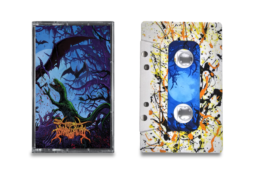 Terrordactyl - 'Cretaceous Carnage' Cassette (Orange/Yellow Splatter)