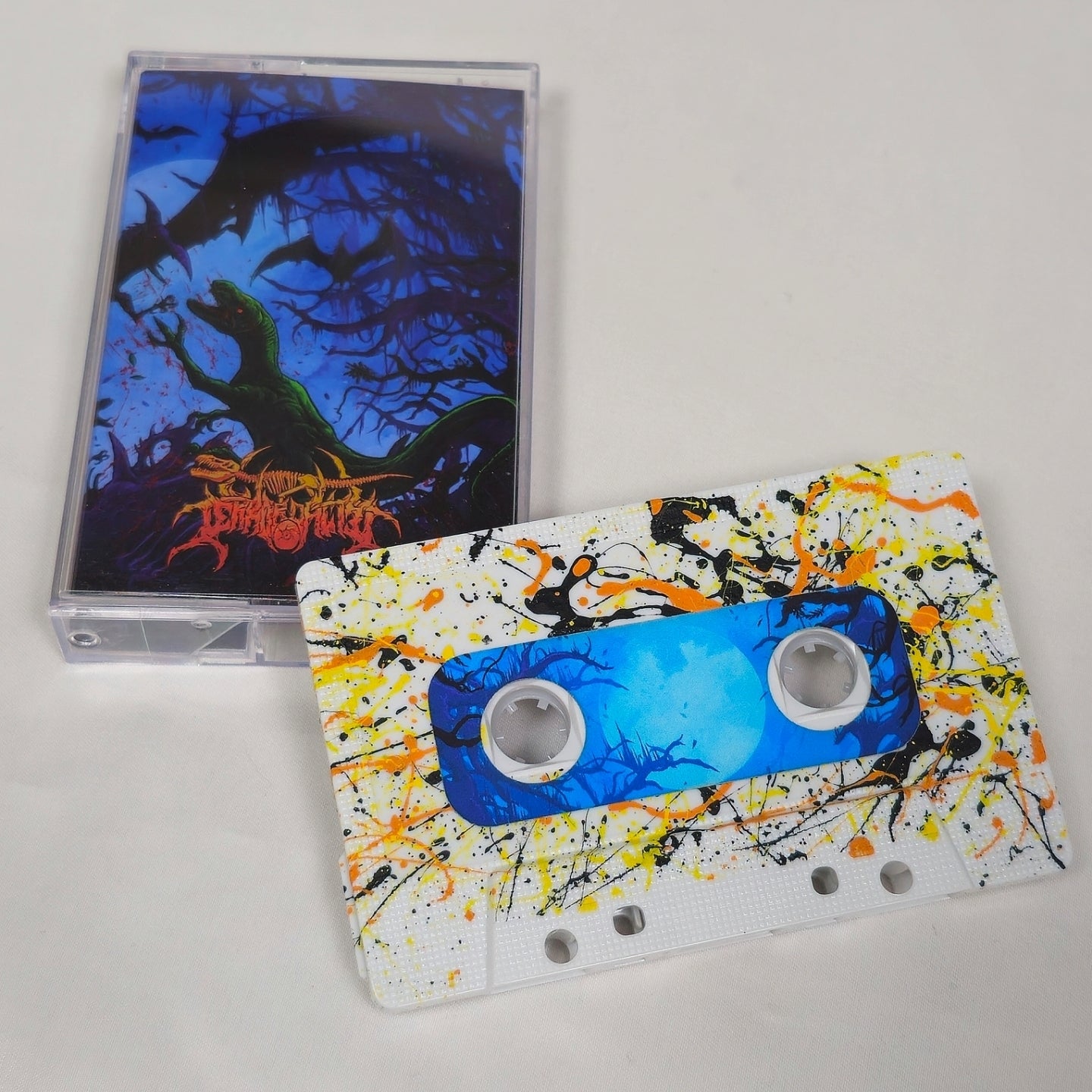 Terrordactyl - 'Cretaceous Carnage' Cassette (Orange/Yellow Splatter)