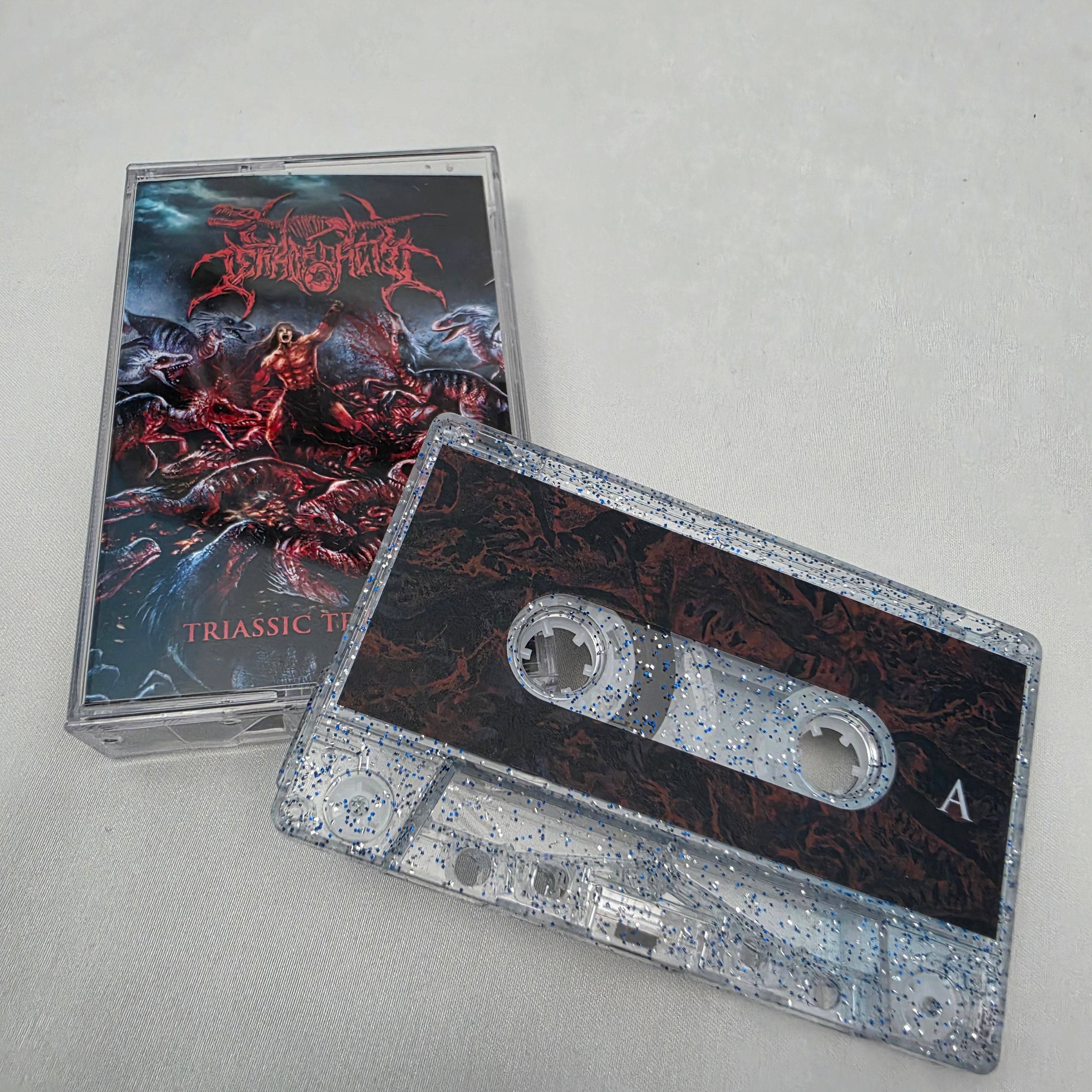 Terrordactyl - 'Triassic Terror' Cassette (Blue/Silver Glitter)