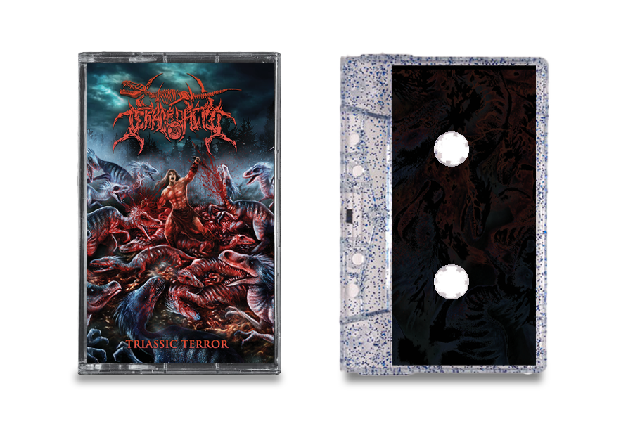 Terrordactyl - 'Triassic Terror' Cassette (Blue/Silver Glitter)